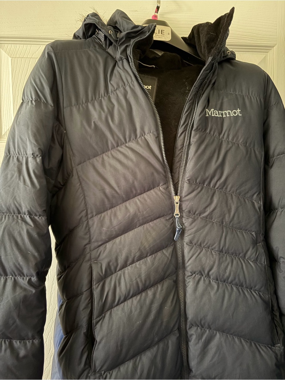 Marmot Women's Navy Quilted Hooded Puffer Jacket